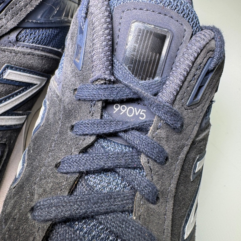 New Balance 990v5 Women 8 Wide Navy Blue Suede Running Shoes W990NV5 Made in USA - Picture 9 of 9
